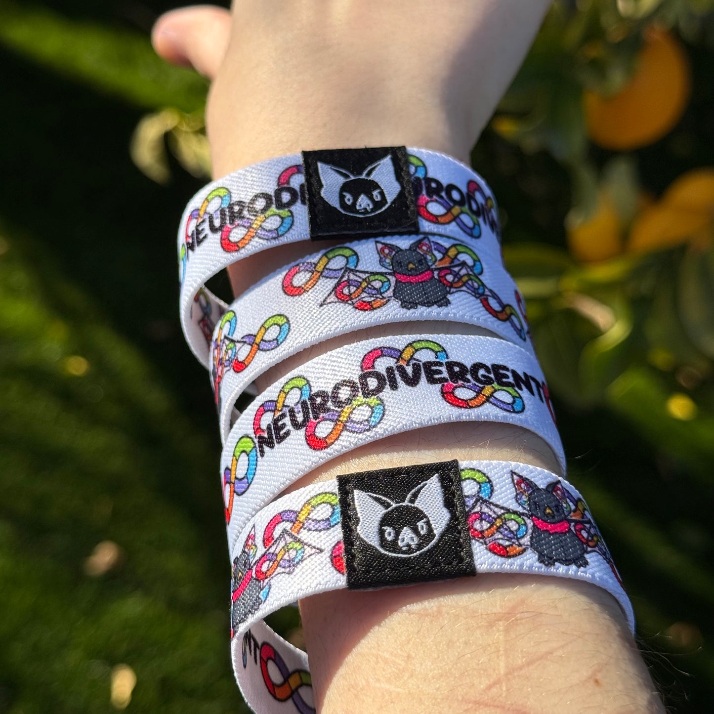 Neurodivergent Bat Bracelet -Elastic Wristband