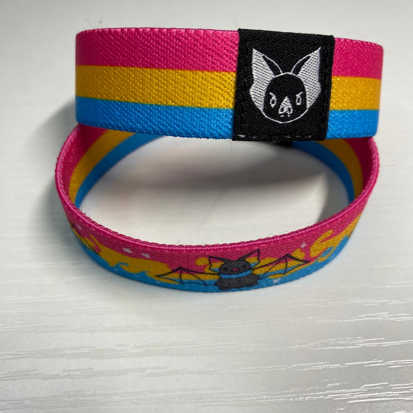 Pansexual Bat Bracelet - Pan Pride Elastic Wristband