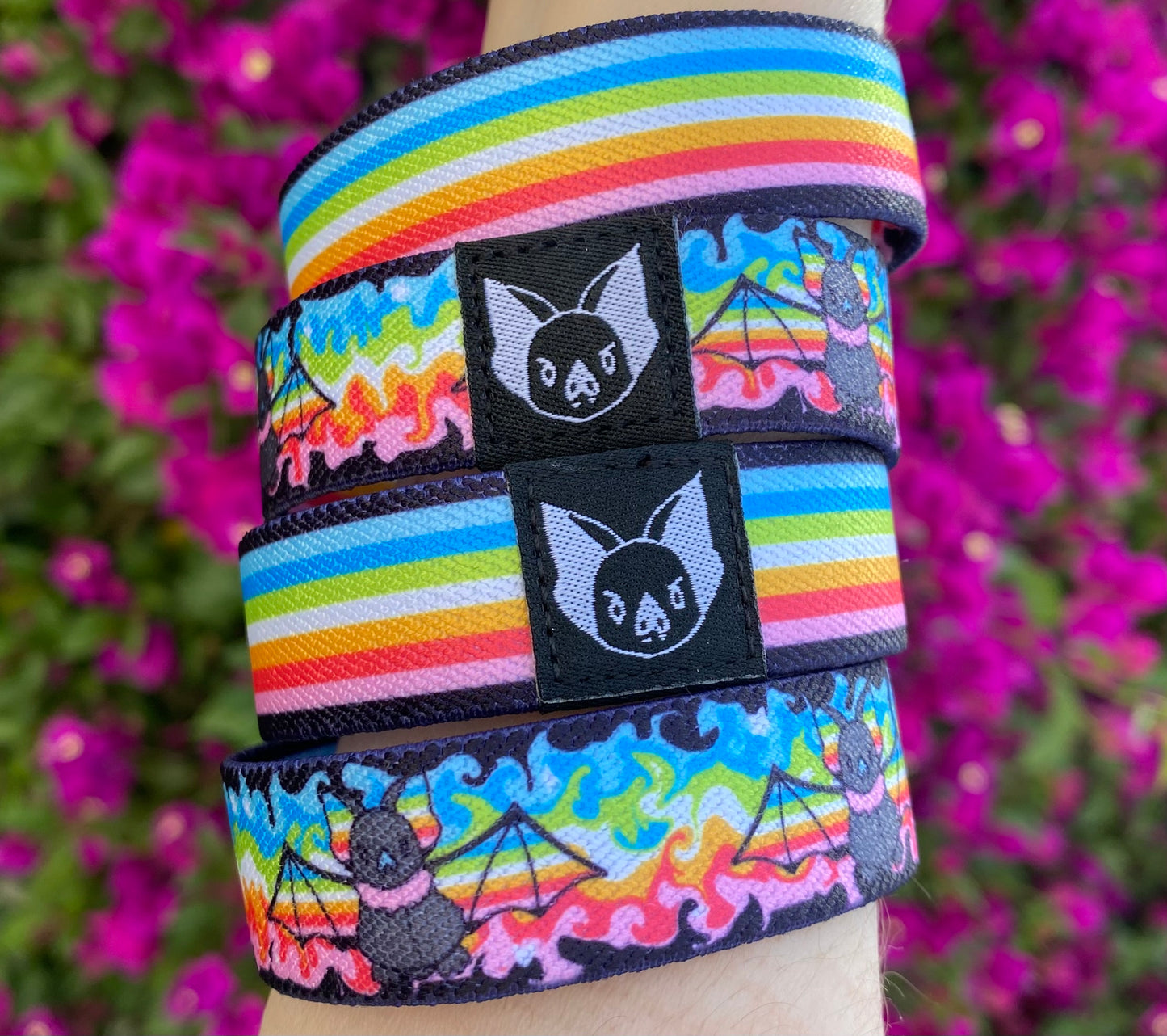 Queer Bat Bracelet -Queer Flag Pride Elastic Wristband