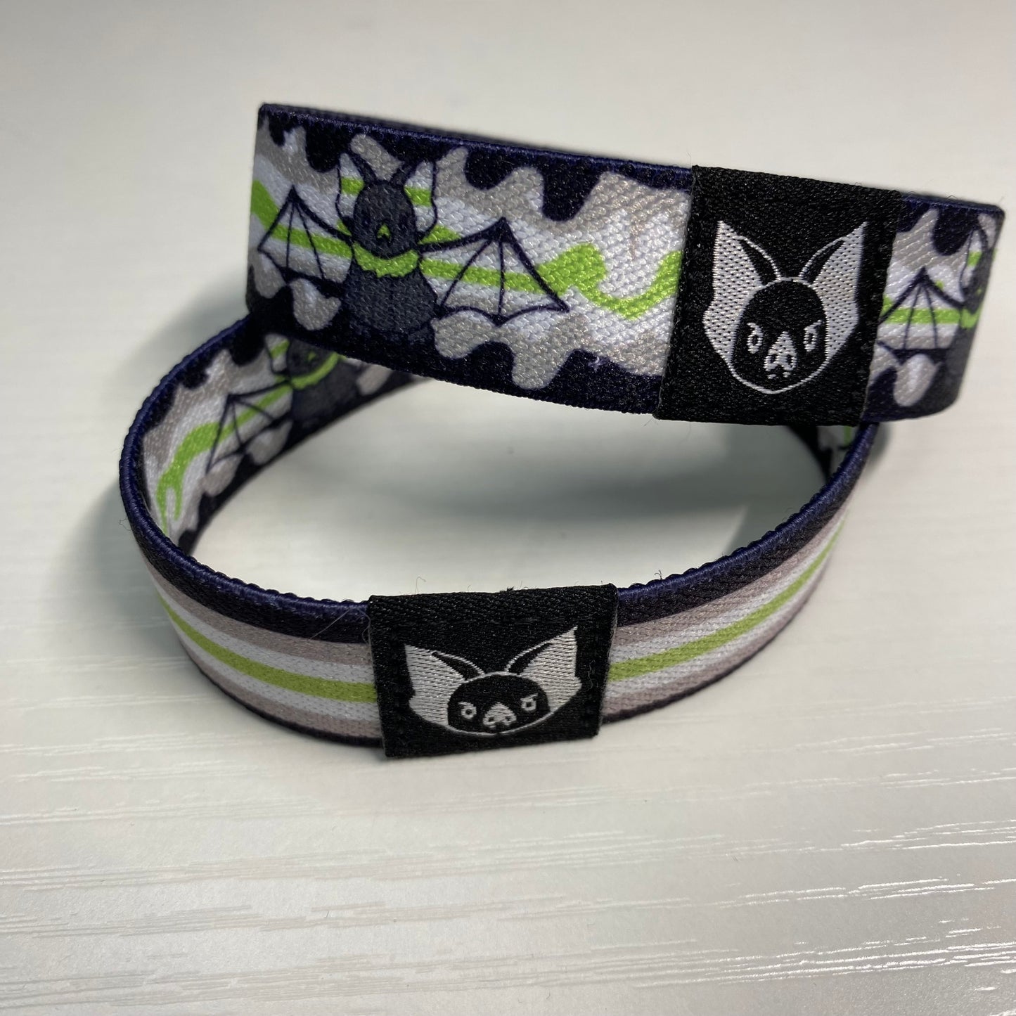 Pulsera Agender Bat - Pulsera elástica Pride