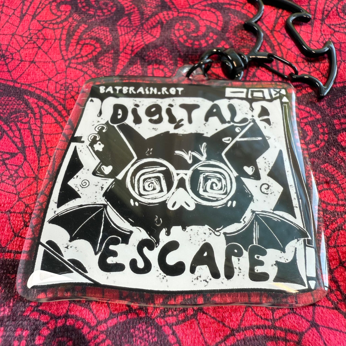 Digital Escape Bat 2.5” Acrylic Keychain