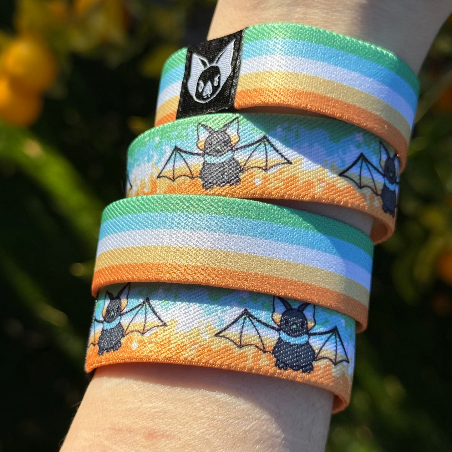 Neopronouns Bat Bracelet - Double-Sided Elastic Wristband