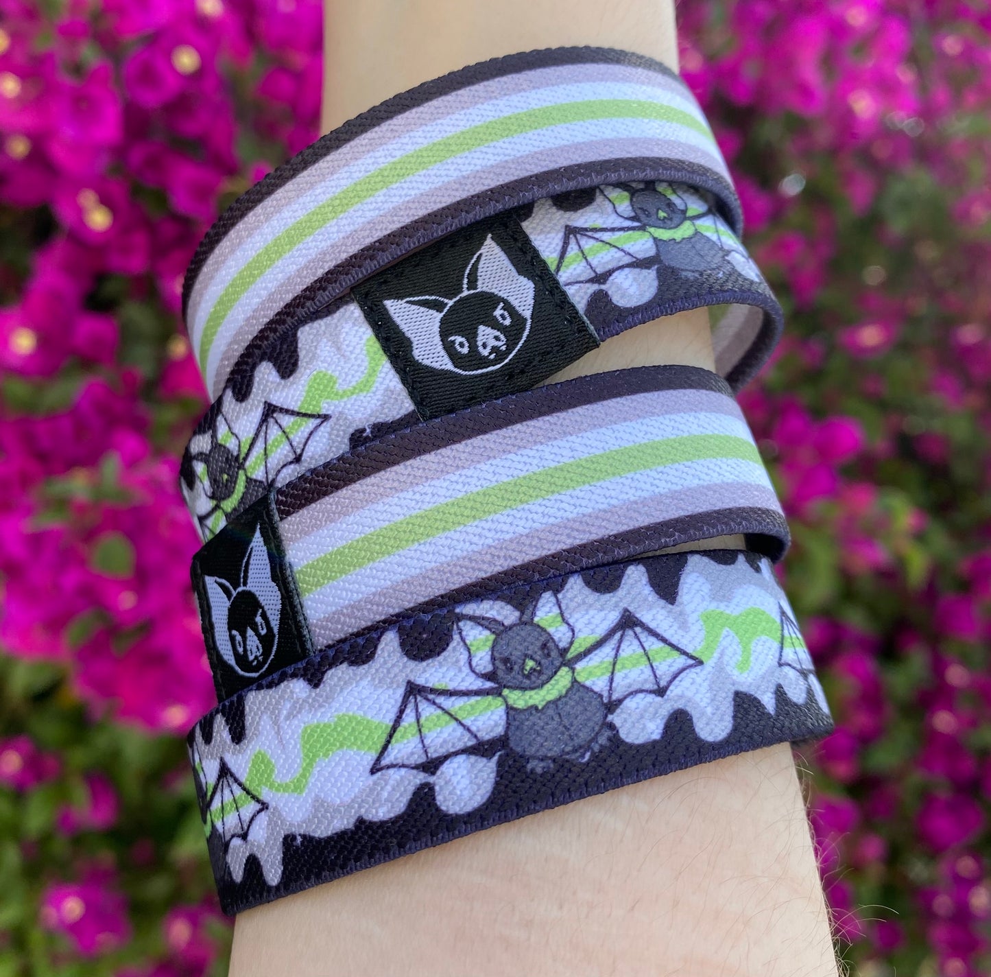 Pulsera Agender Bat - Pulsera elástica Pride