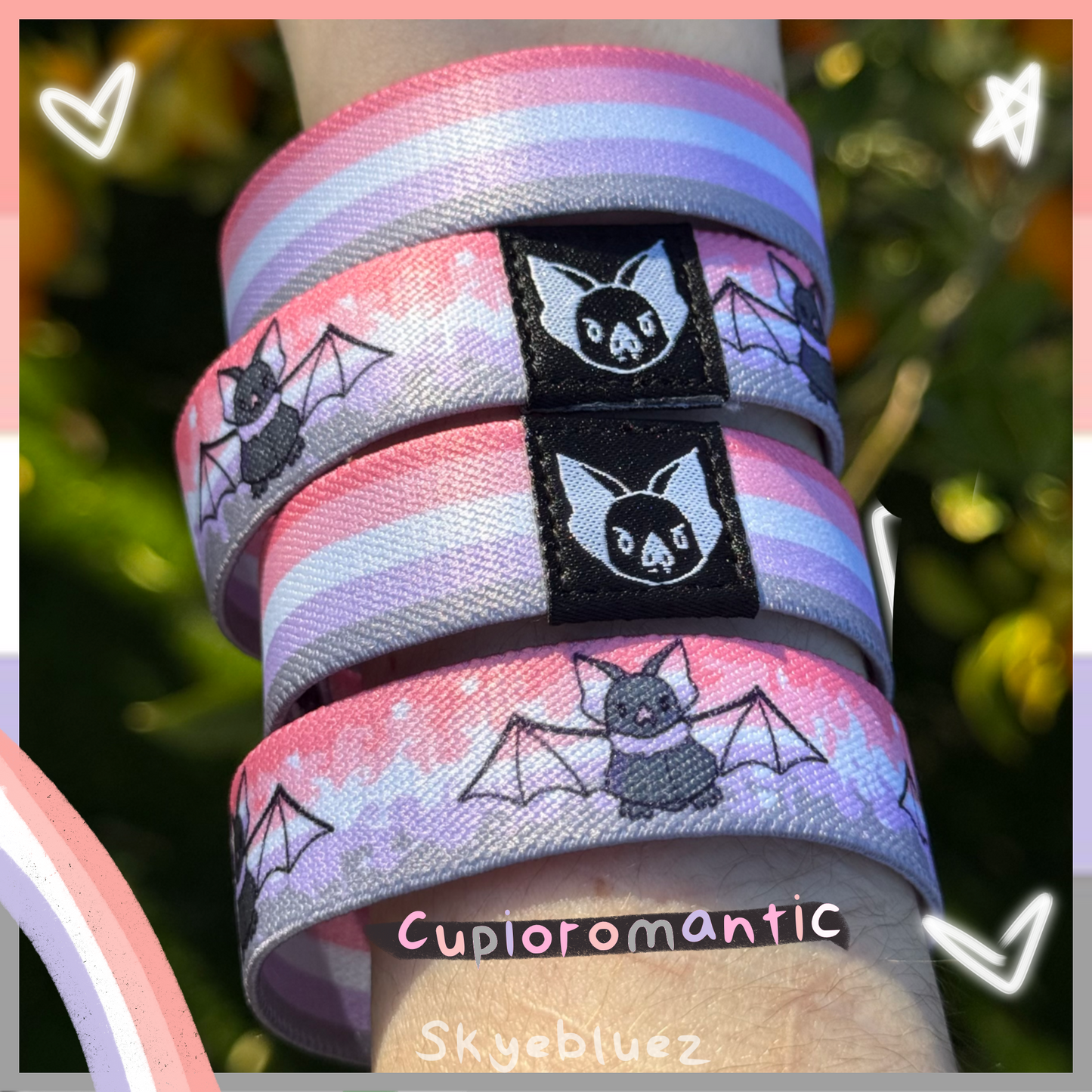 Cupioromantic Bat Bracelet - Pride Elastic Wristband
