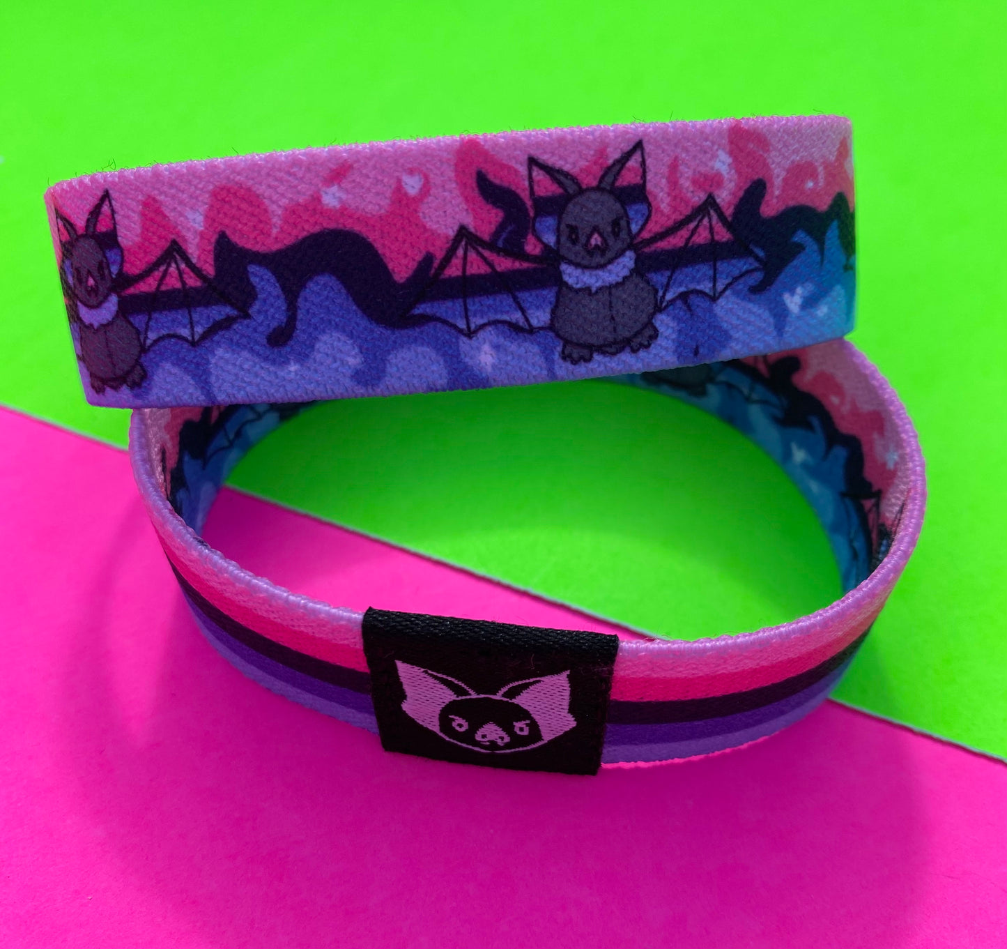 Omnisexual Bat Bracelet - Omni Pride Elastic Wristband