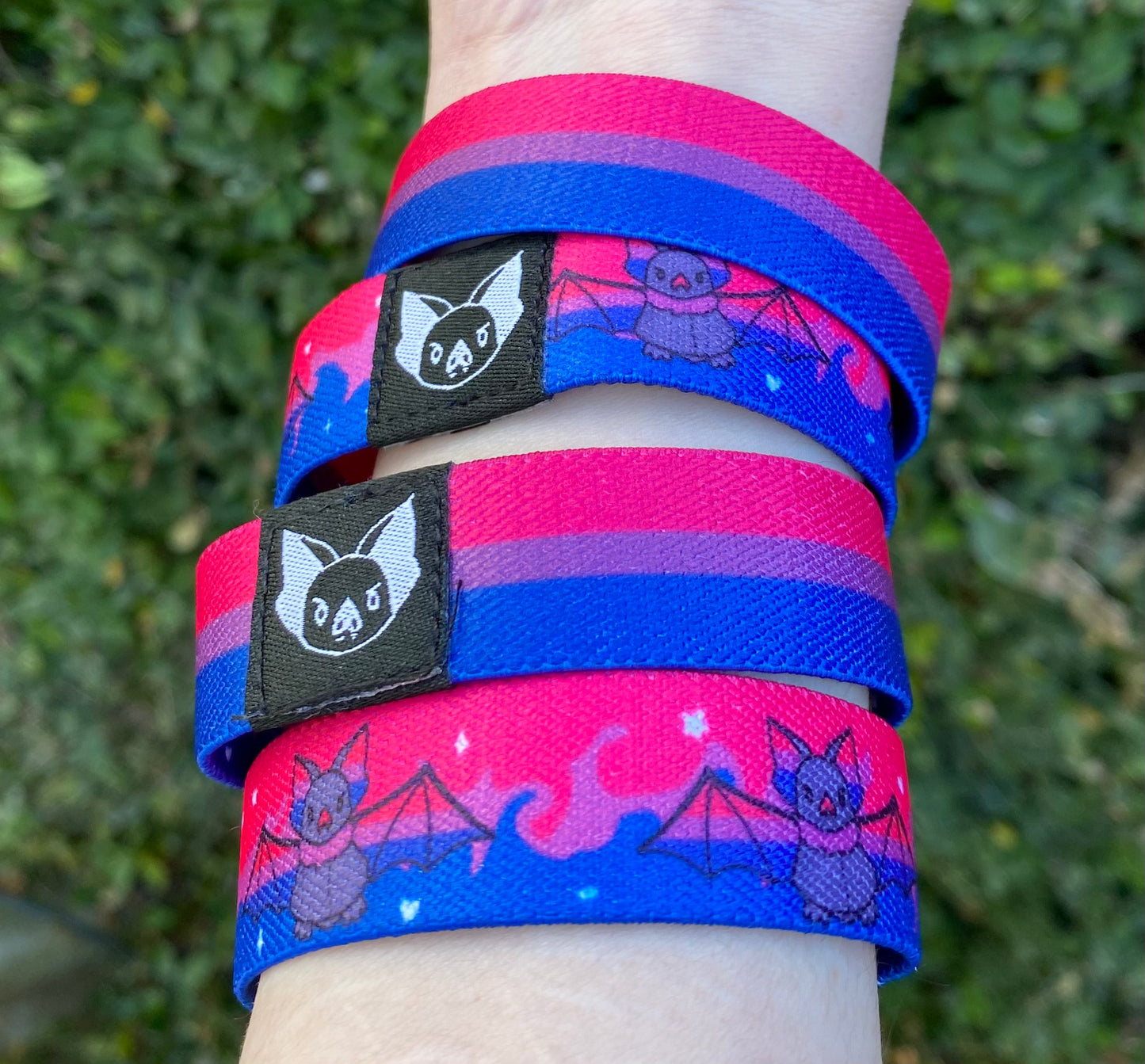 Pulsera de murciélago bisexual - Pulsera elástica Bi Pride