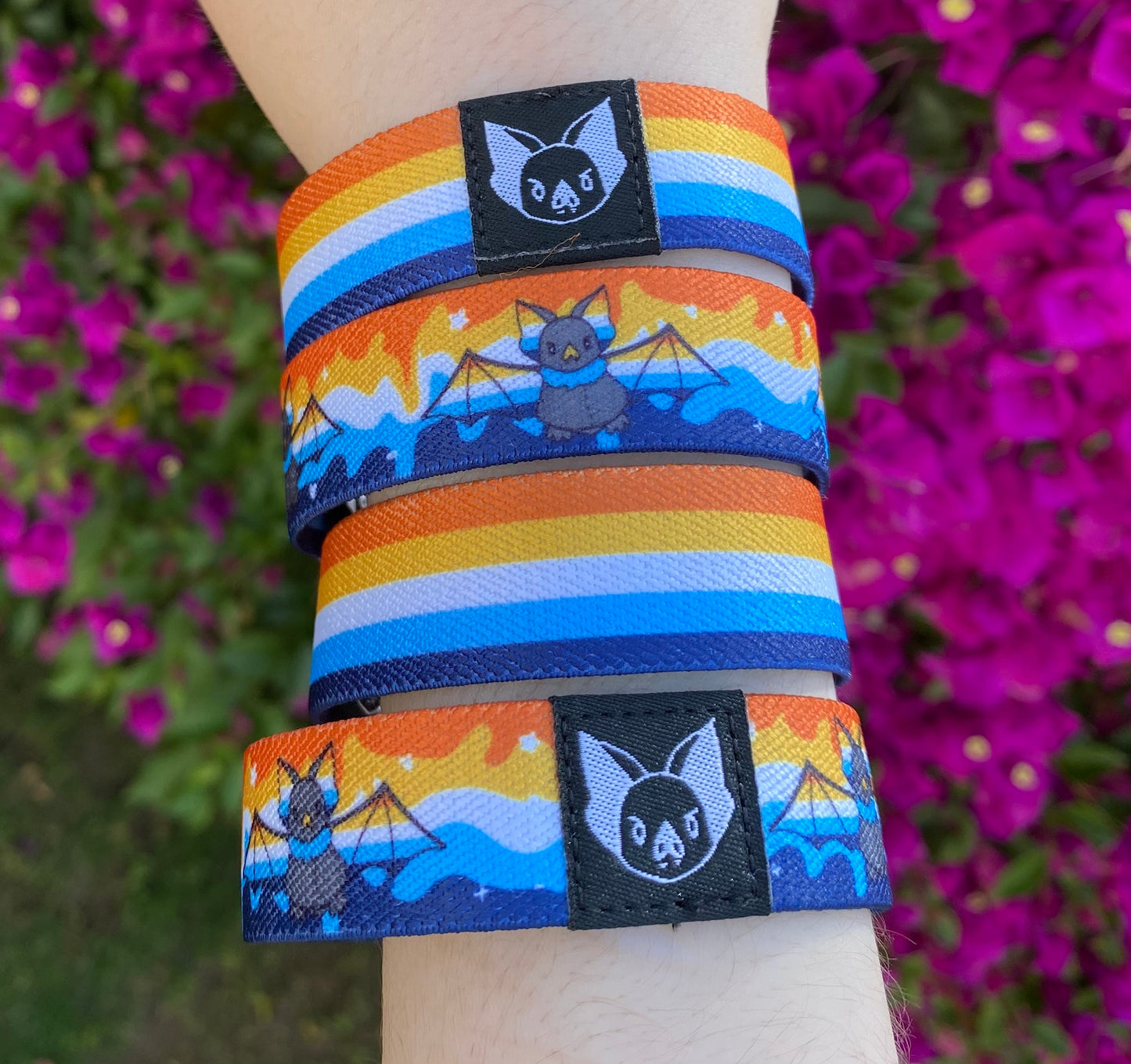 Pulsera Aroace Bat - Pulsera elástica aromática del orgullo asexual
