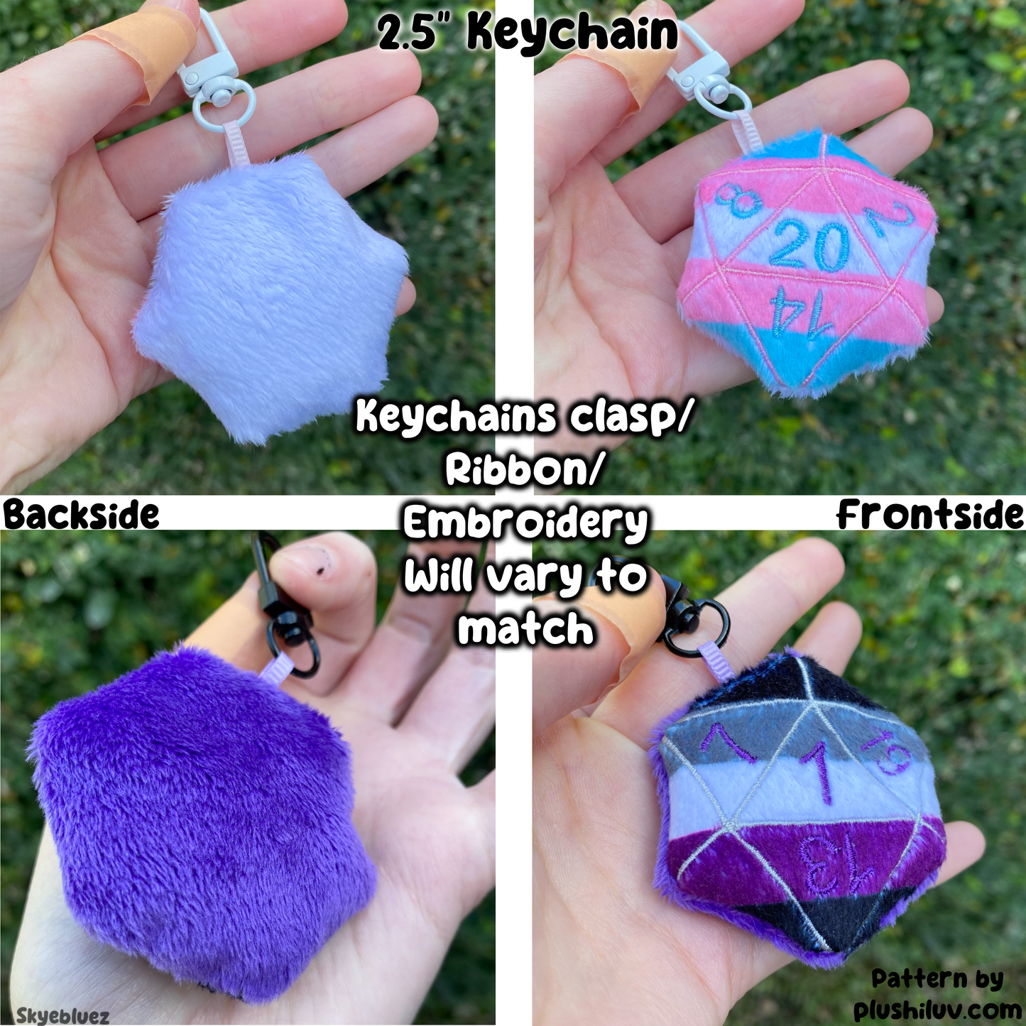 D20 Fidget Dice Keychain