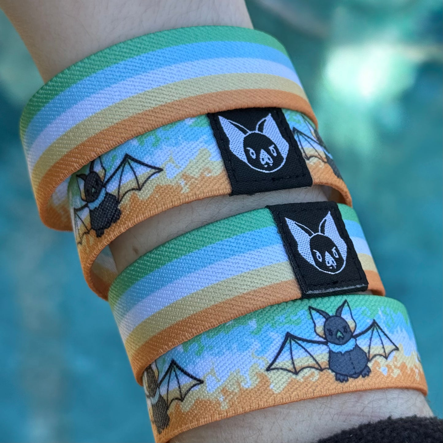 Neopronouns Bat Bracelet - Double-Sided Elastic Wristband
