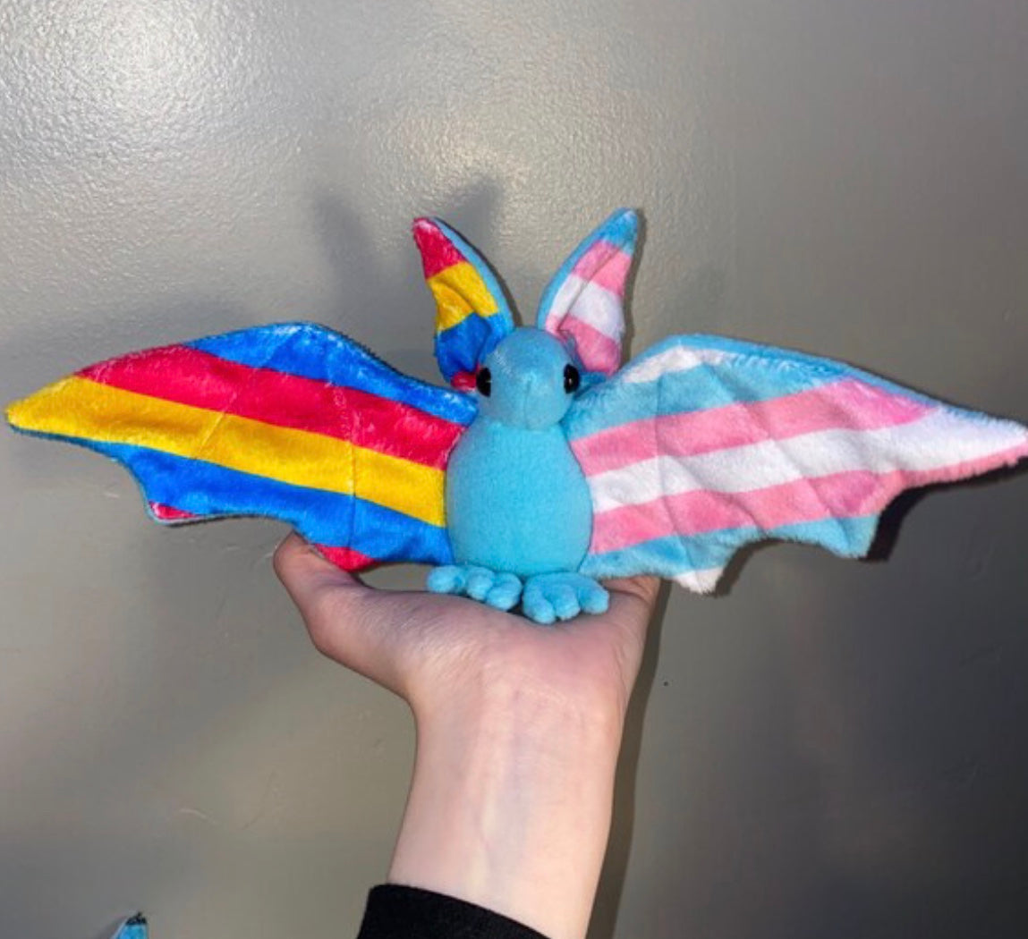 Custom Multiple Flags Pride Bat Plushie(all flag/fabric options available)
