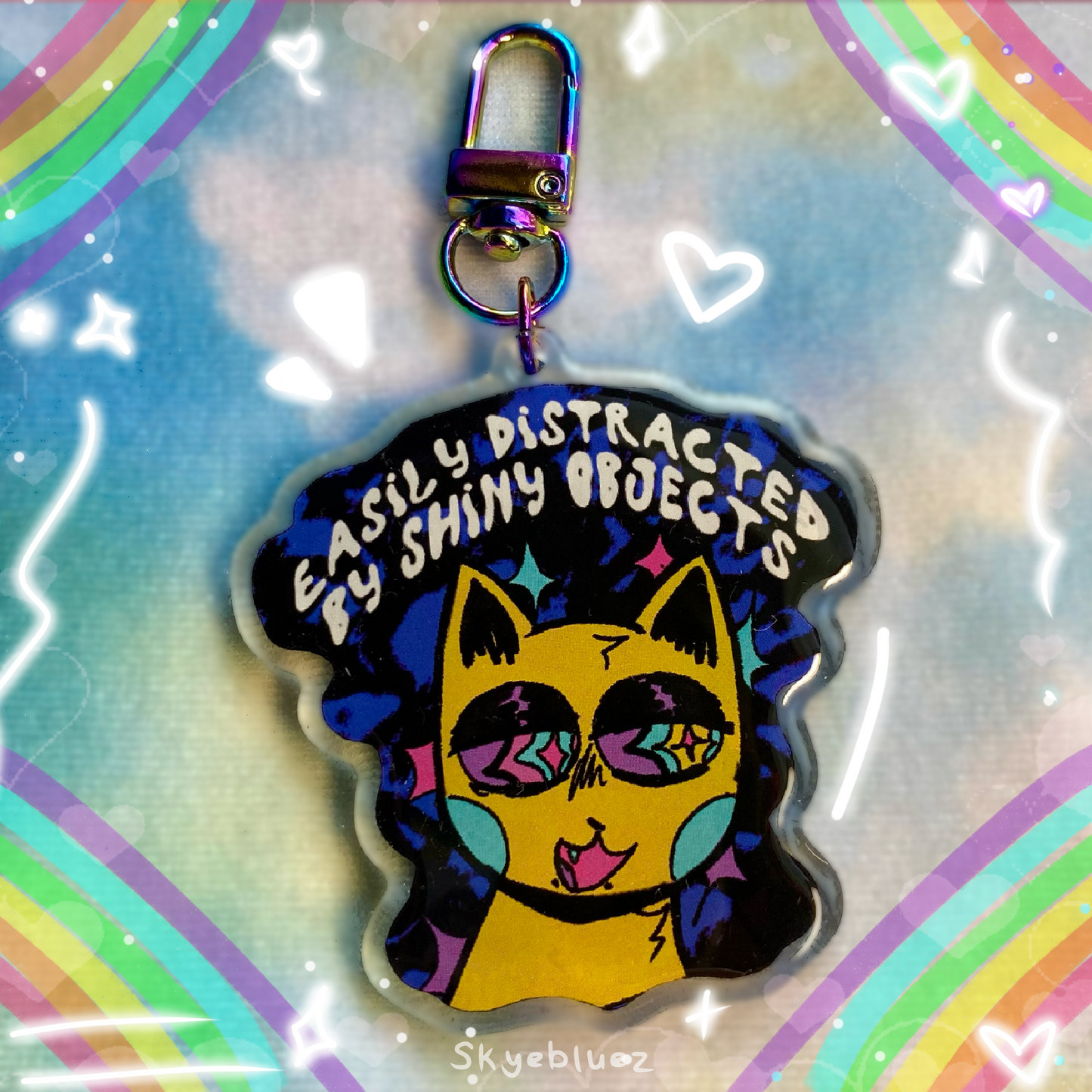 Easily Distracted Cat 2.5” Acrylic Keychain