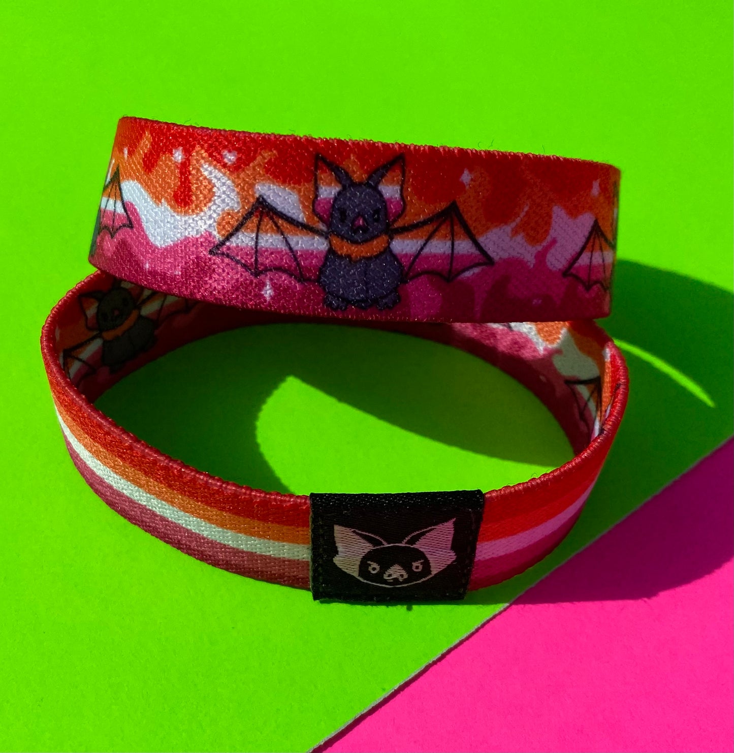 Lesbian bat bracelet/wristband