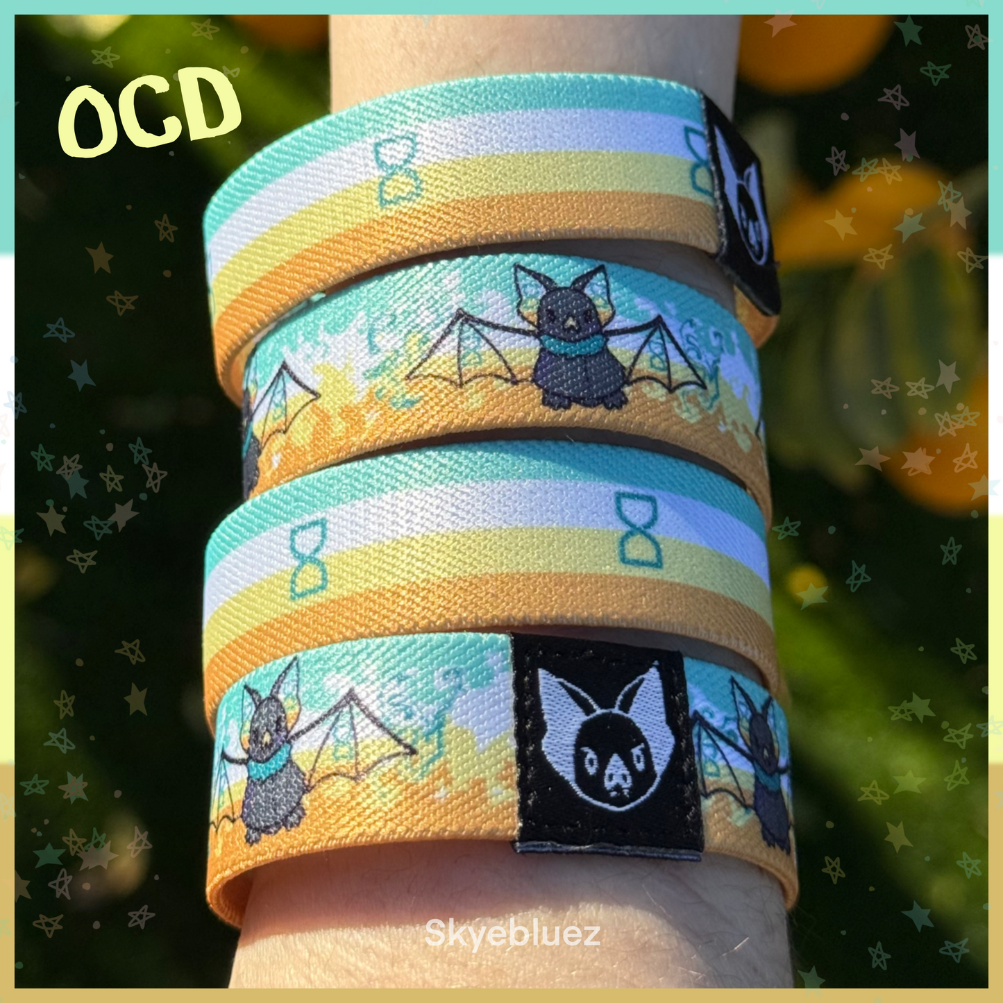 OCD Bat Bracelet -Elastic Wristband