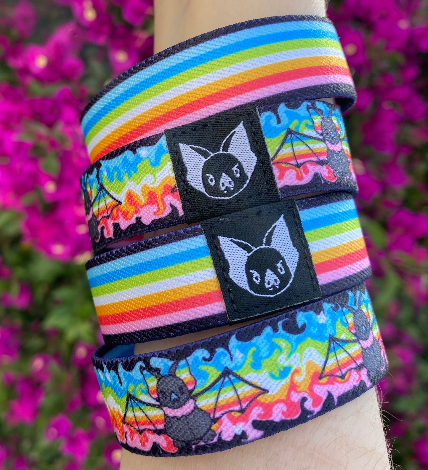 Queer Bat Bracelet -Queer Flag Pride Elastic Wristband