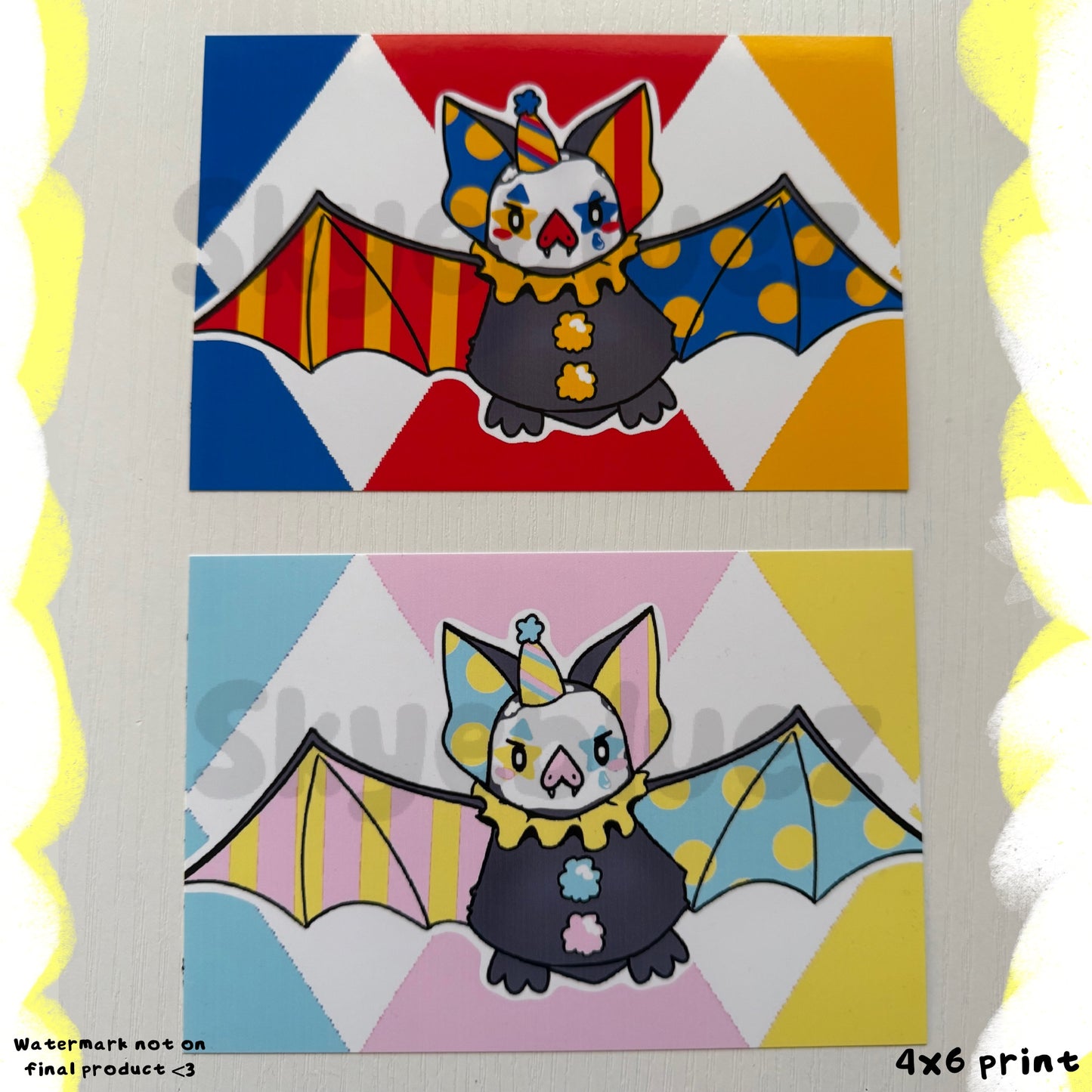 Clown Bat Print