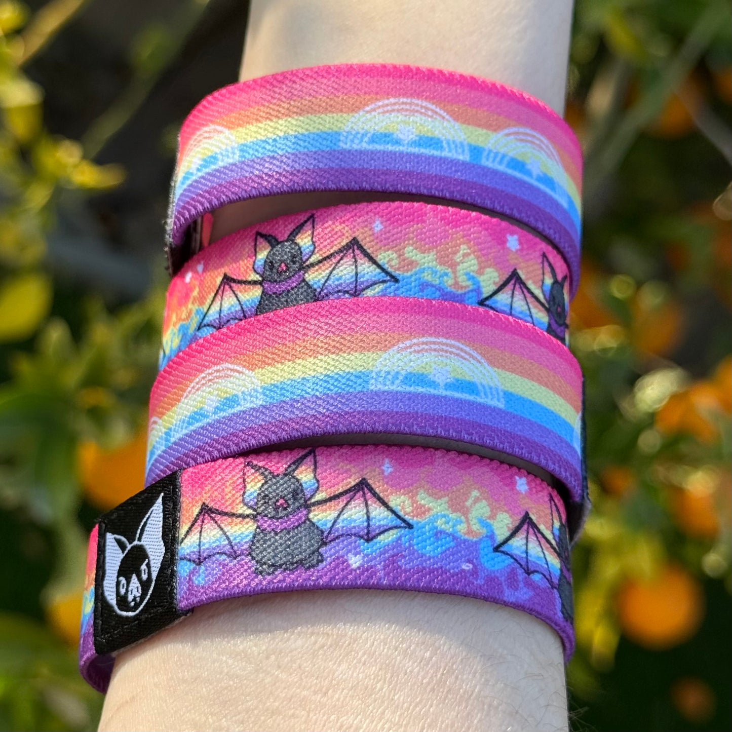 Xenogender Bat Bracelet - Double-Sided Elastic Wristband