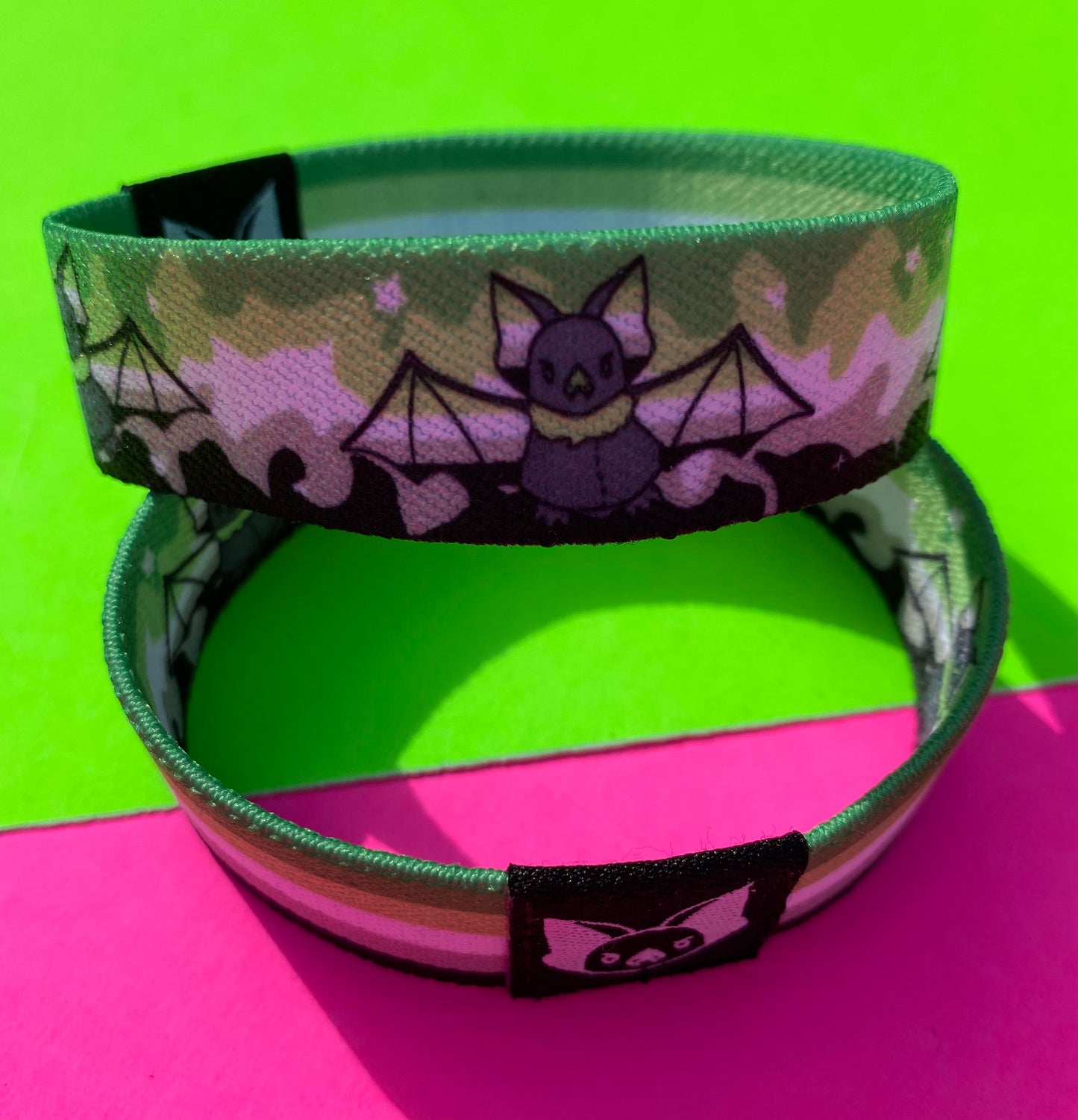 Aromantic Bat Bracelet - Aro Pride Elastic Wristband