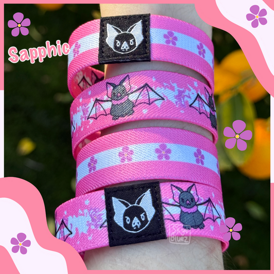 Sapphic bat bracelet/wristband