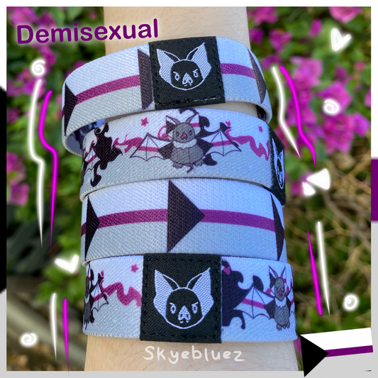 Demisexual Bat Bracelet - Pride Elastic Wristband