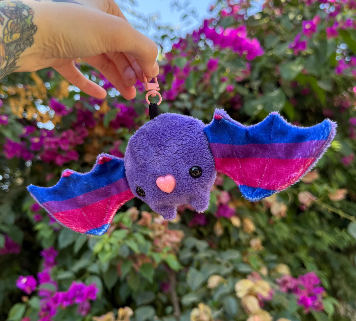 Custom Bat fidget plush keychain