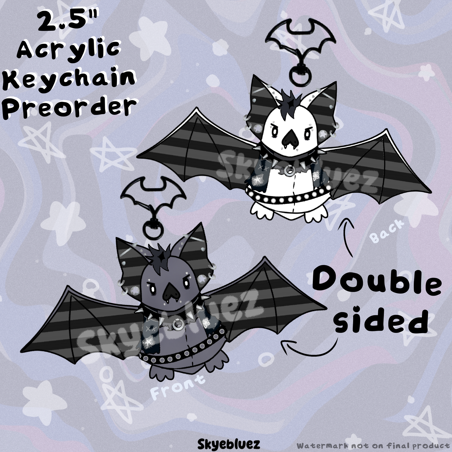 Punk Bat 2.5” Acrylic Keychain ‼️PREORDER‼️