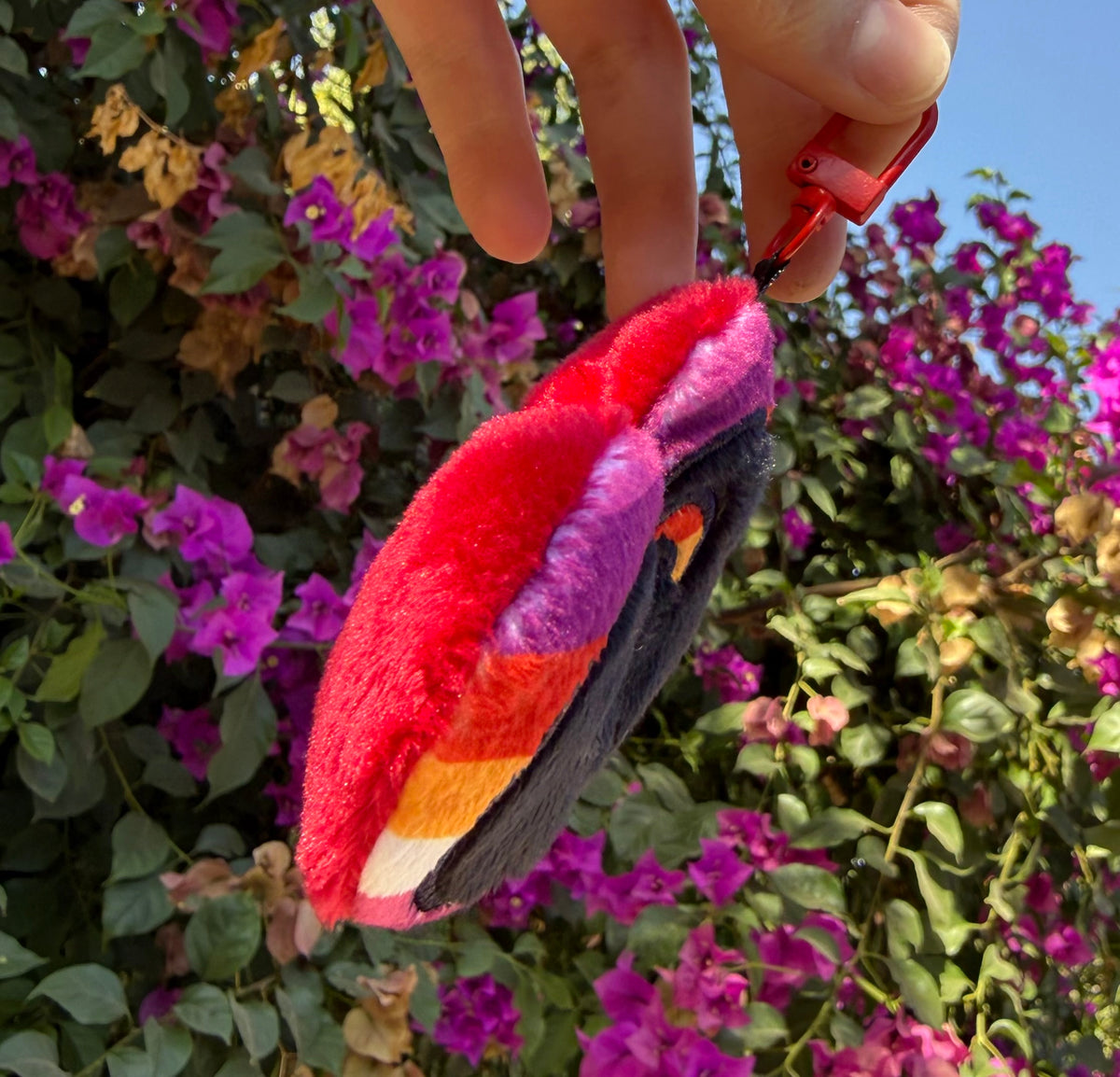 Custom Bat Heart Plush Keychain