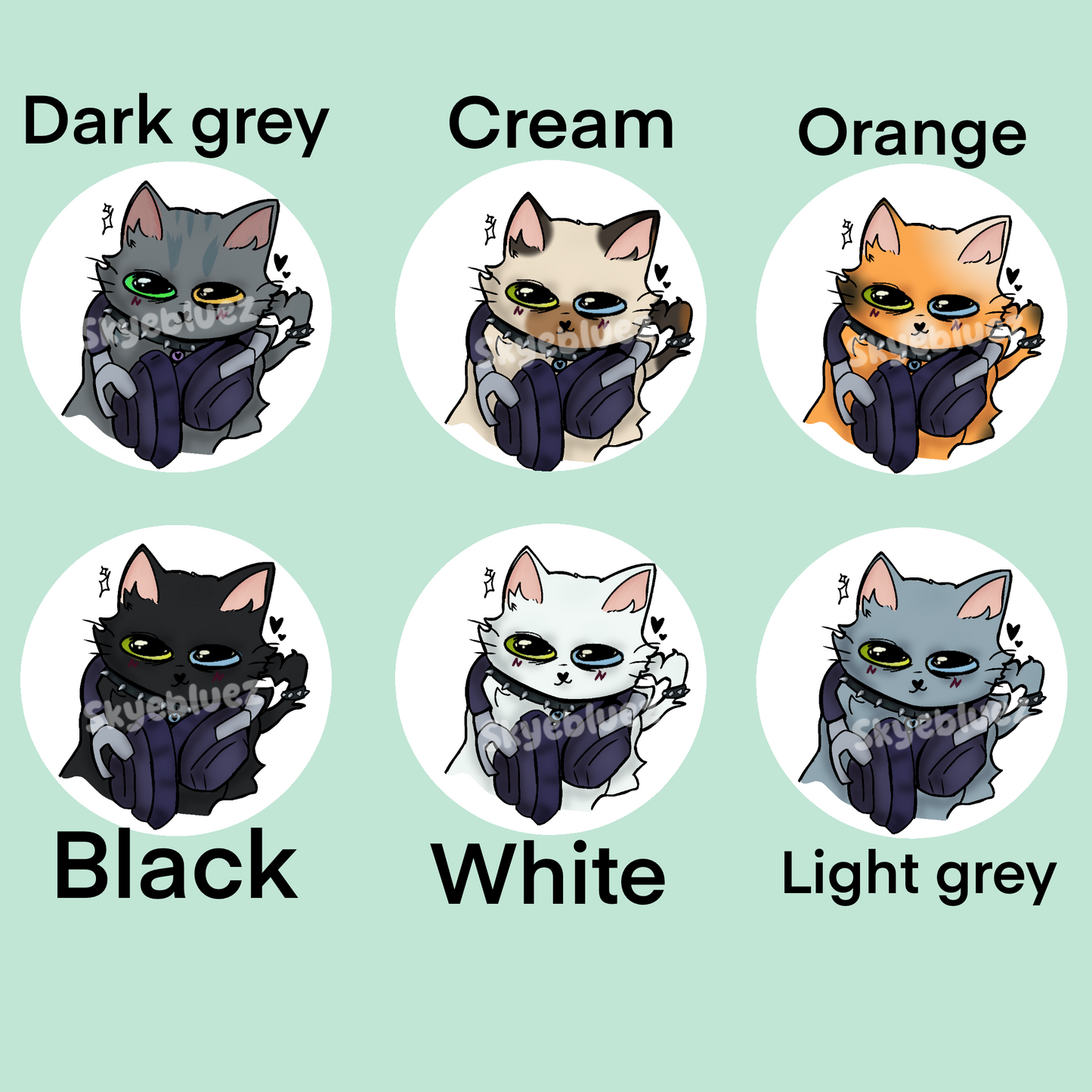 Headphone Cat 2.5” Acrylic Keychain ‼️PREORDER‼️