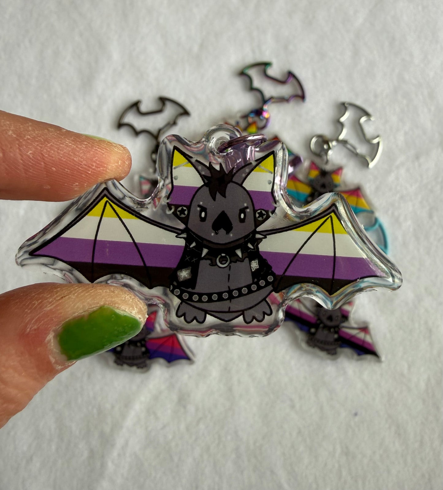 Pride Bat 2.5” Acrylic Keychain