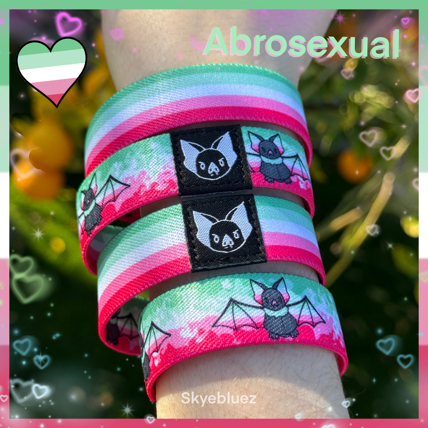 Abrosexual Bat Bracelet - Pride Elastic Wristband