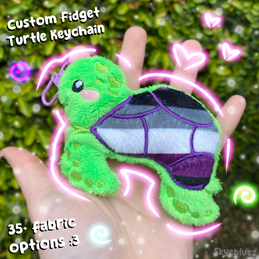 Turtle Fidget Plush Keychain