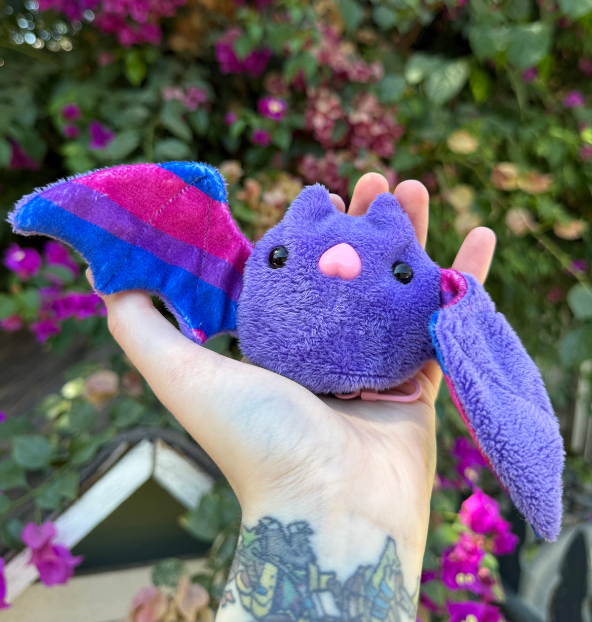 Custom Bat fidget plush keychain