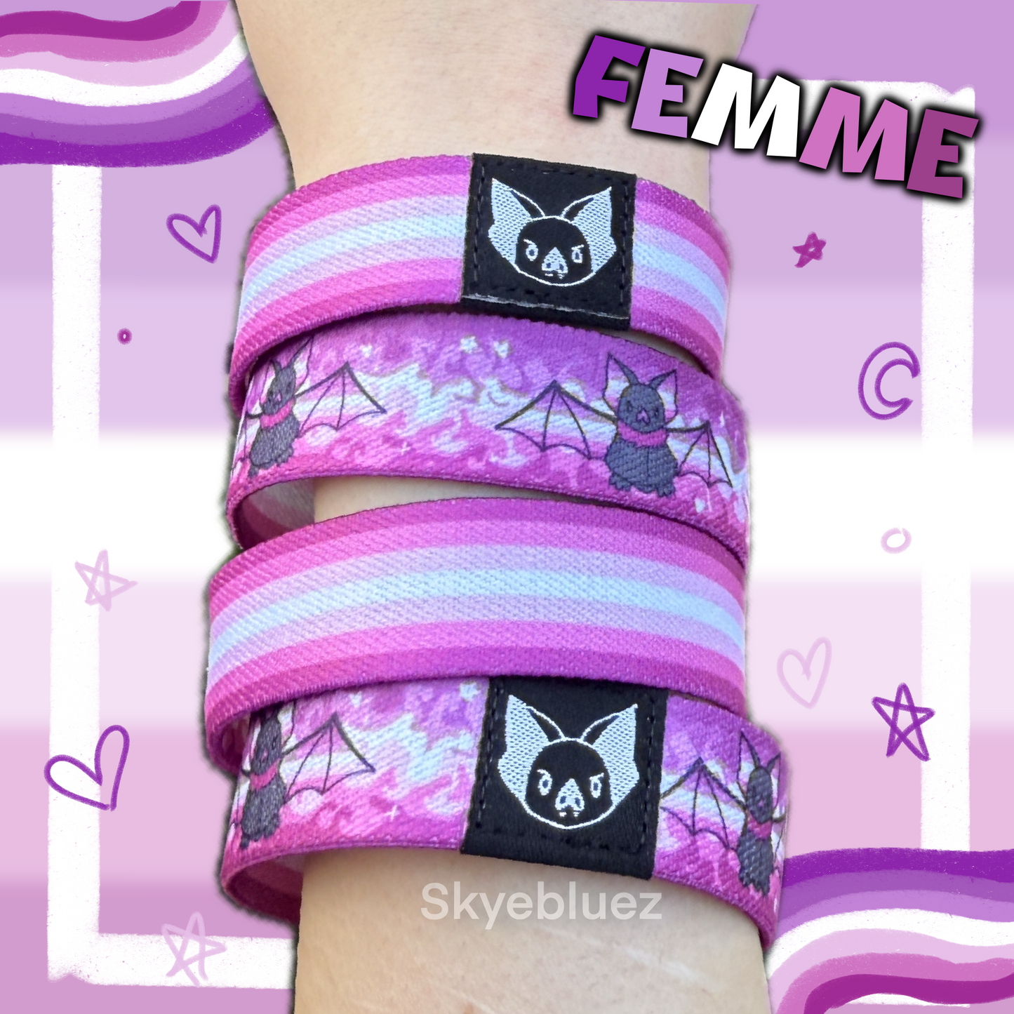 Femme Bat Bracelet - Pride Elastic Wristband