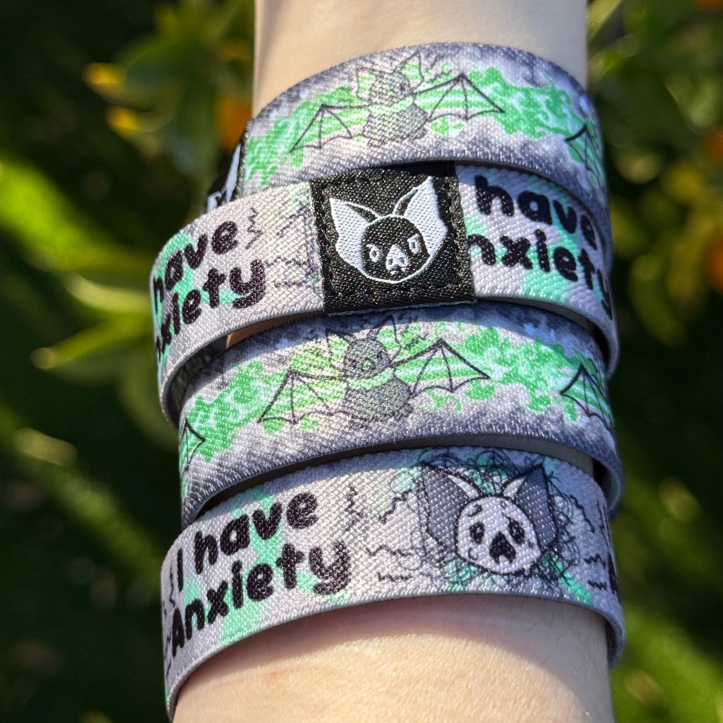 Anxiety Bat Bracelet -Elastic Wristband