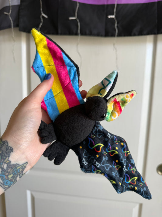 Bat Plush (ready to ship) pansexual/ adhd /ocd / autism