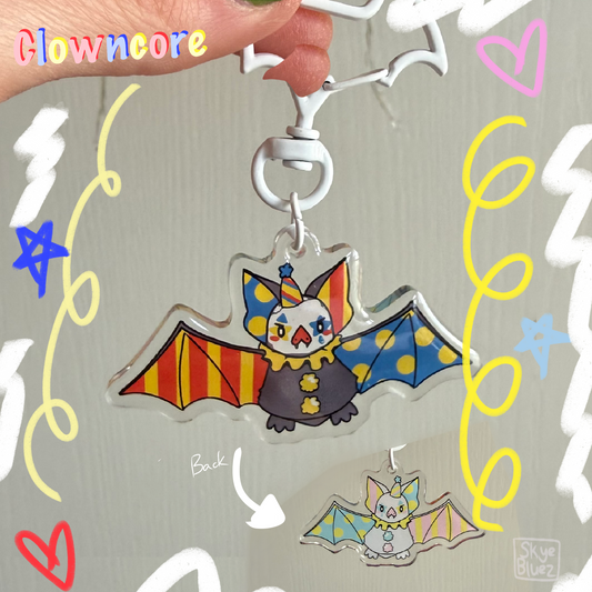 Clown Bat 2.5” Acrylic Keychain