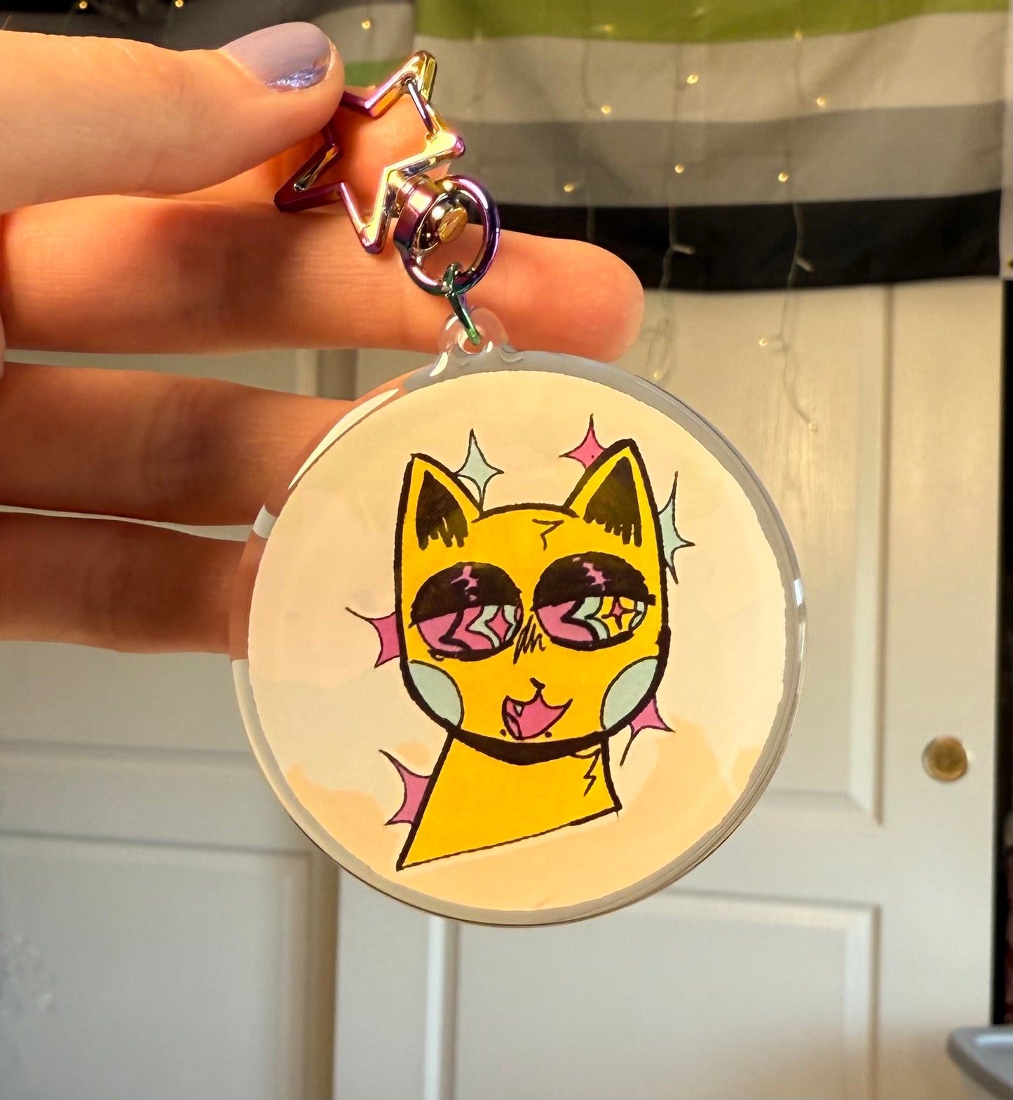 Pride Kitty 2.5” Acrylic Keychain ‼️PREORDER‼️