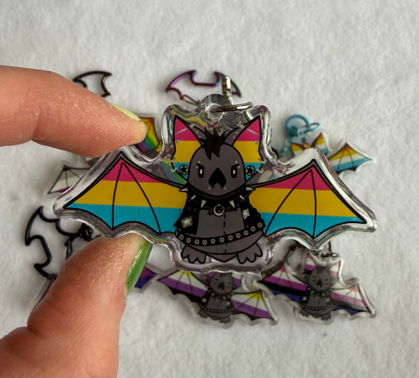 Pride Bat 2.5” Acrylic Keychain