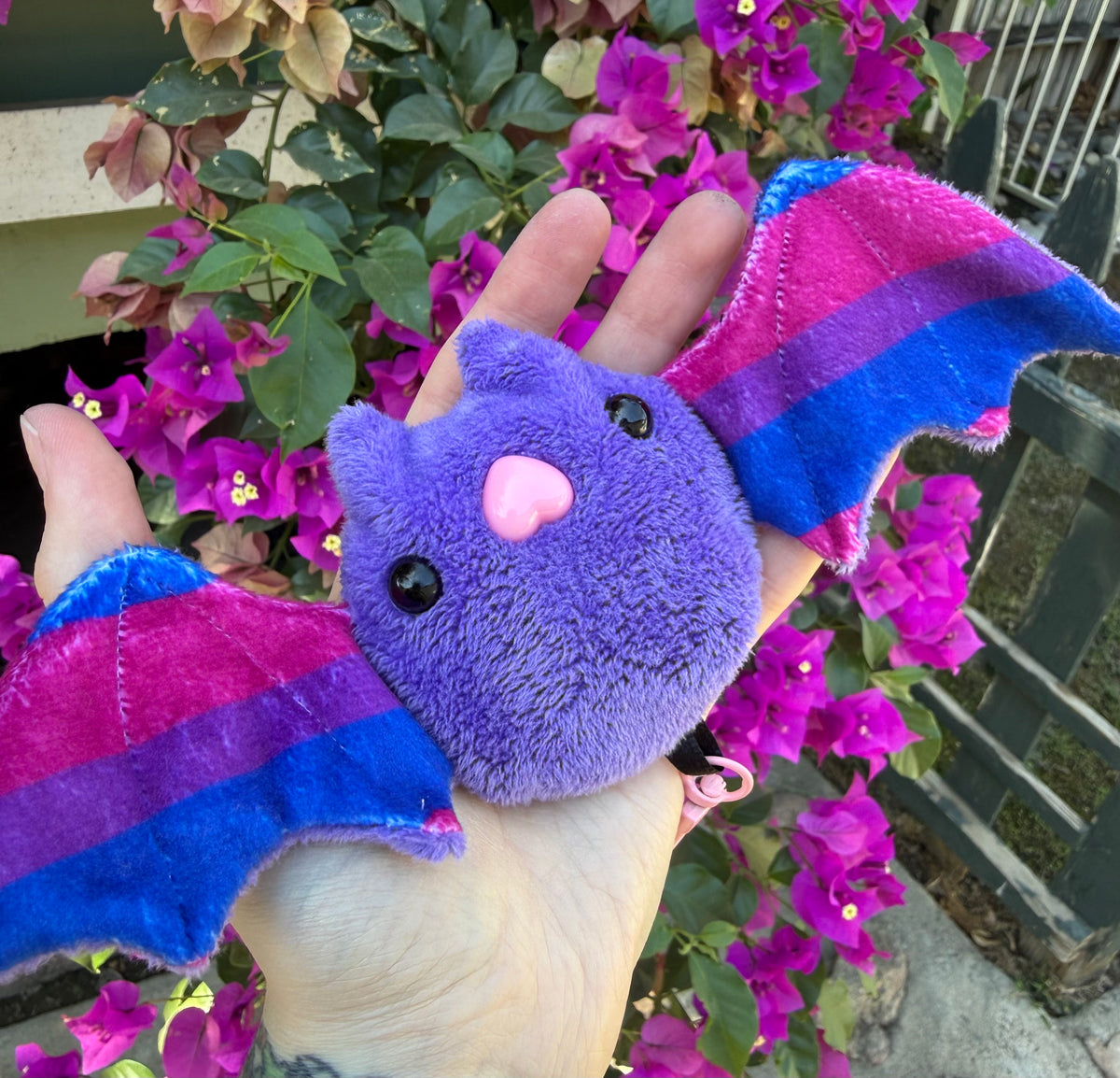 Custom Bat fidget plush keychain