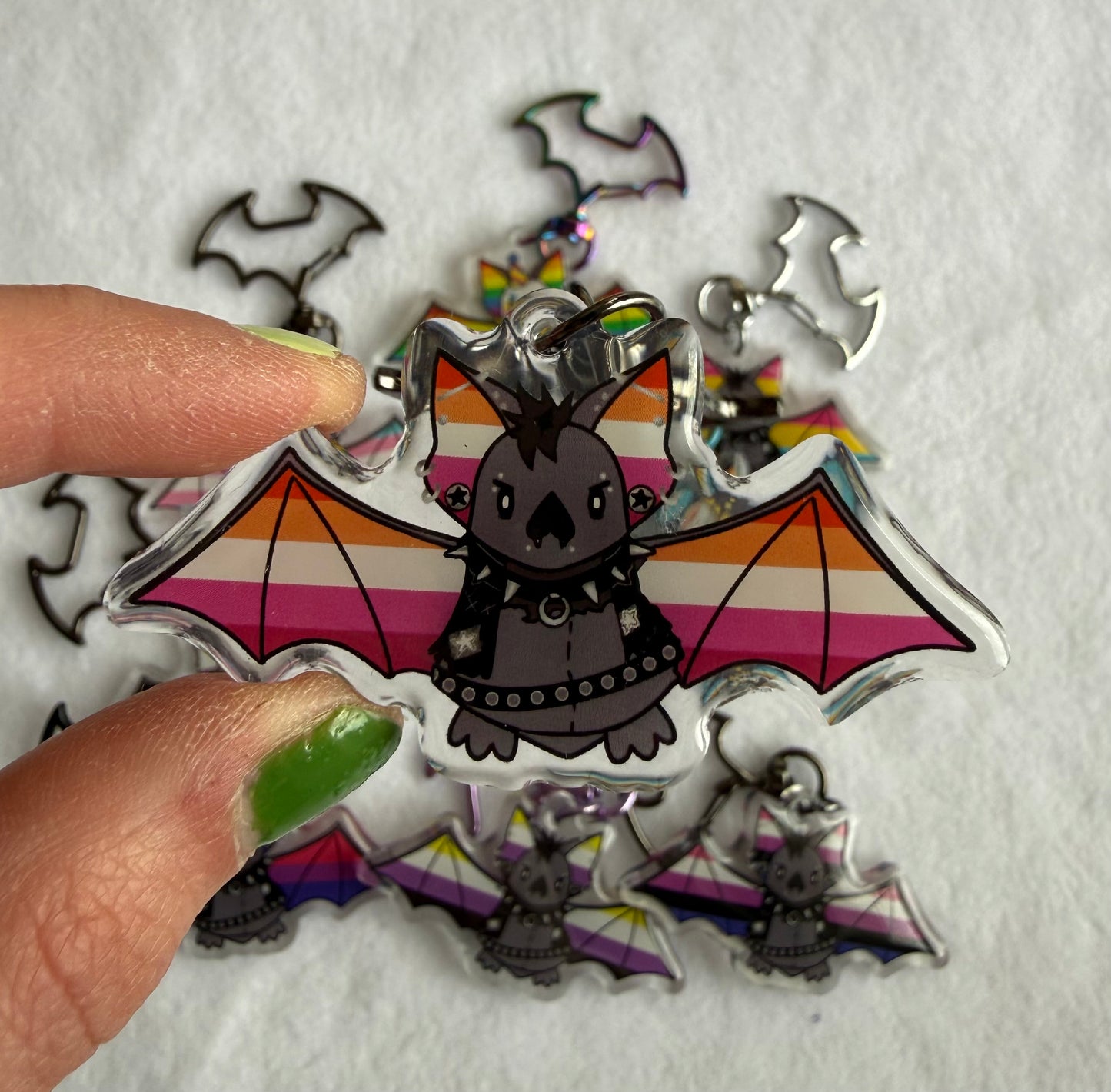 Pride Bat 2.5” Acrylic Keychain