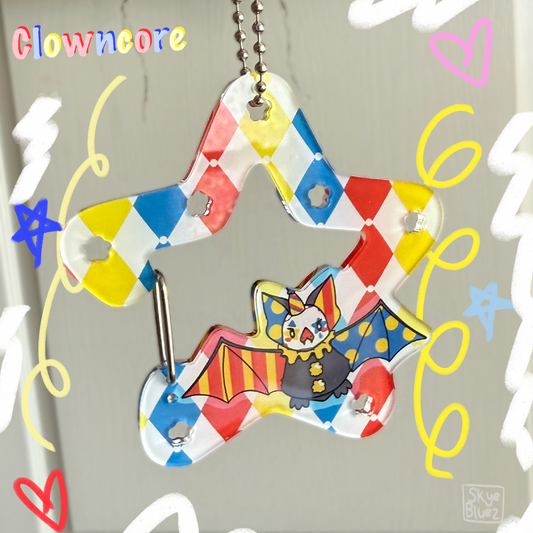 Clown Bat Acrylic Carabiner
