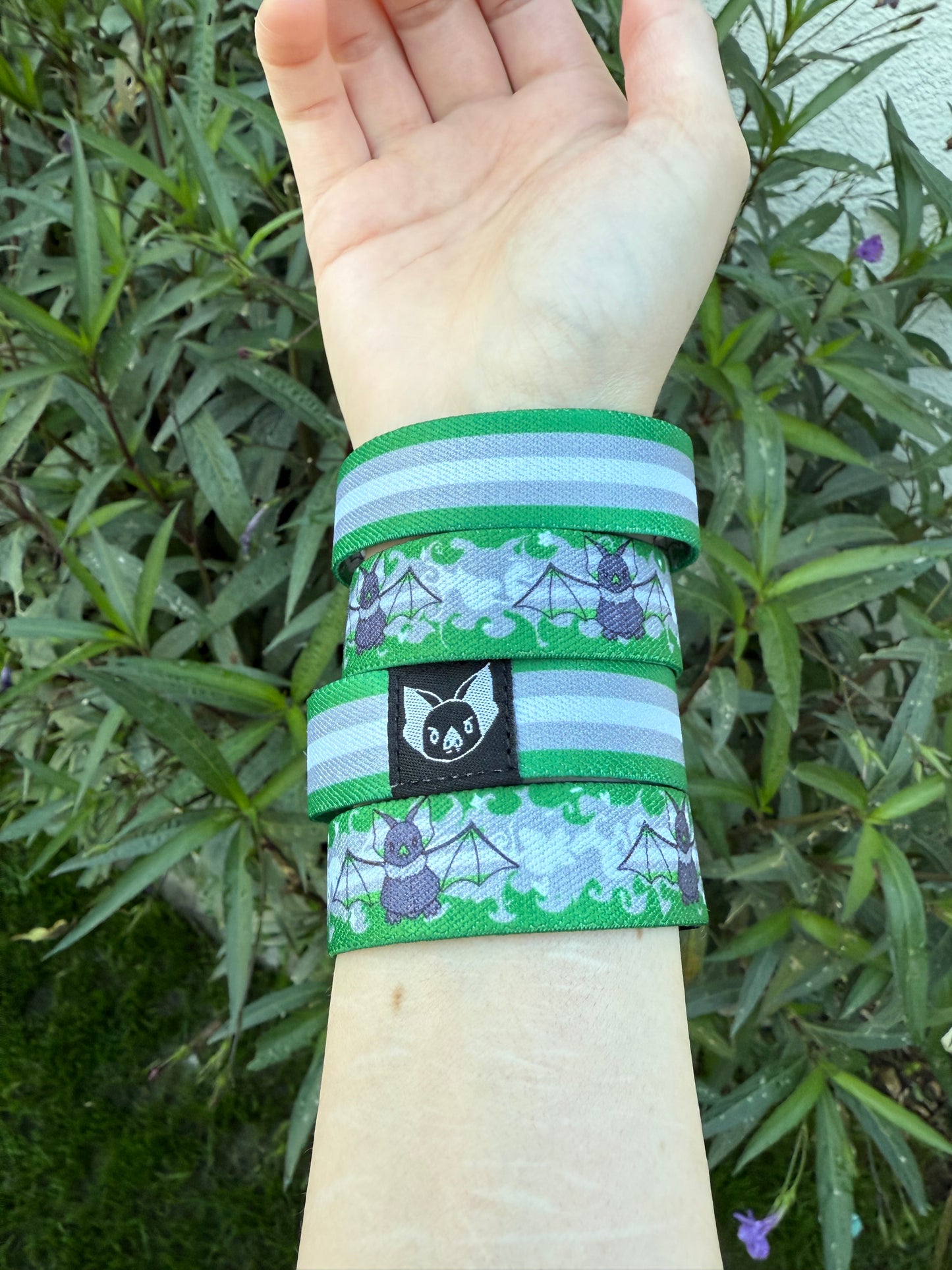 Greyromantic Bat Bracelet - Pride Elastic Wristband