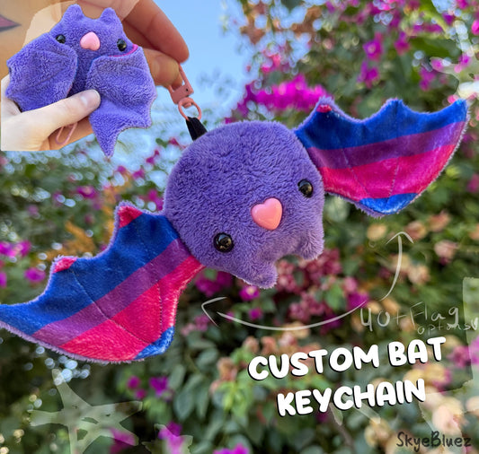 Custom Bat fidget plush keychain