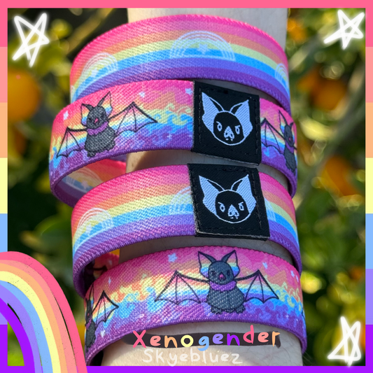 Xenogender  Bat Bracelet - Double-Sided Elastic Wristband