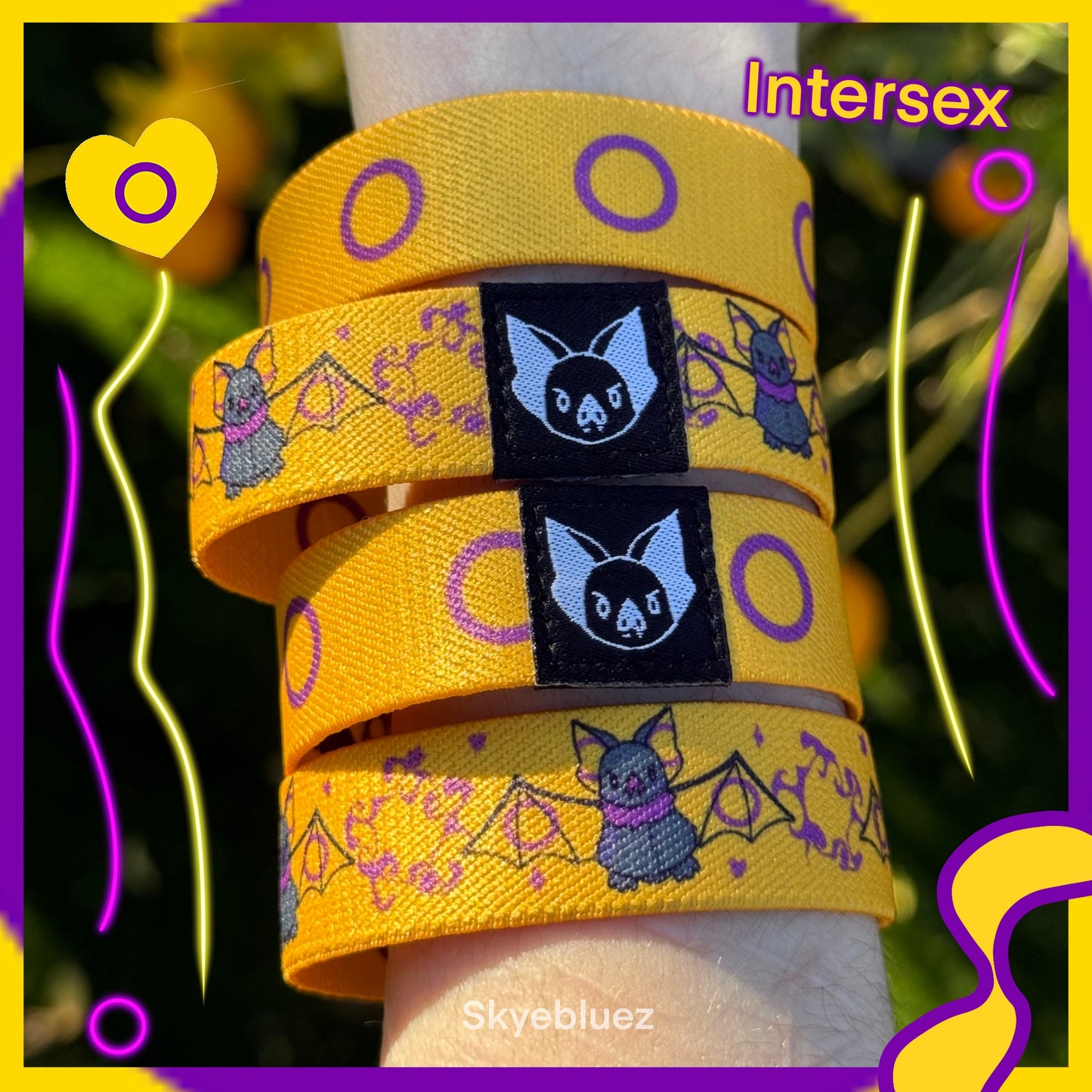 Intersex Bat Bracelet - Elastic Wristband