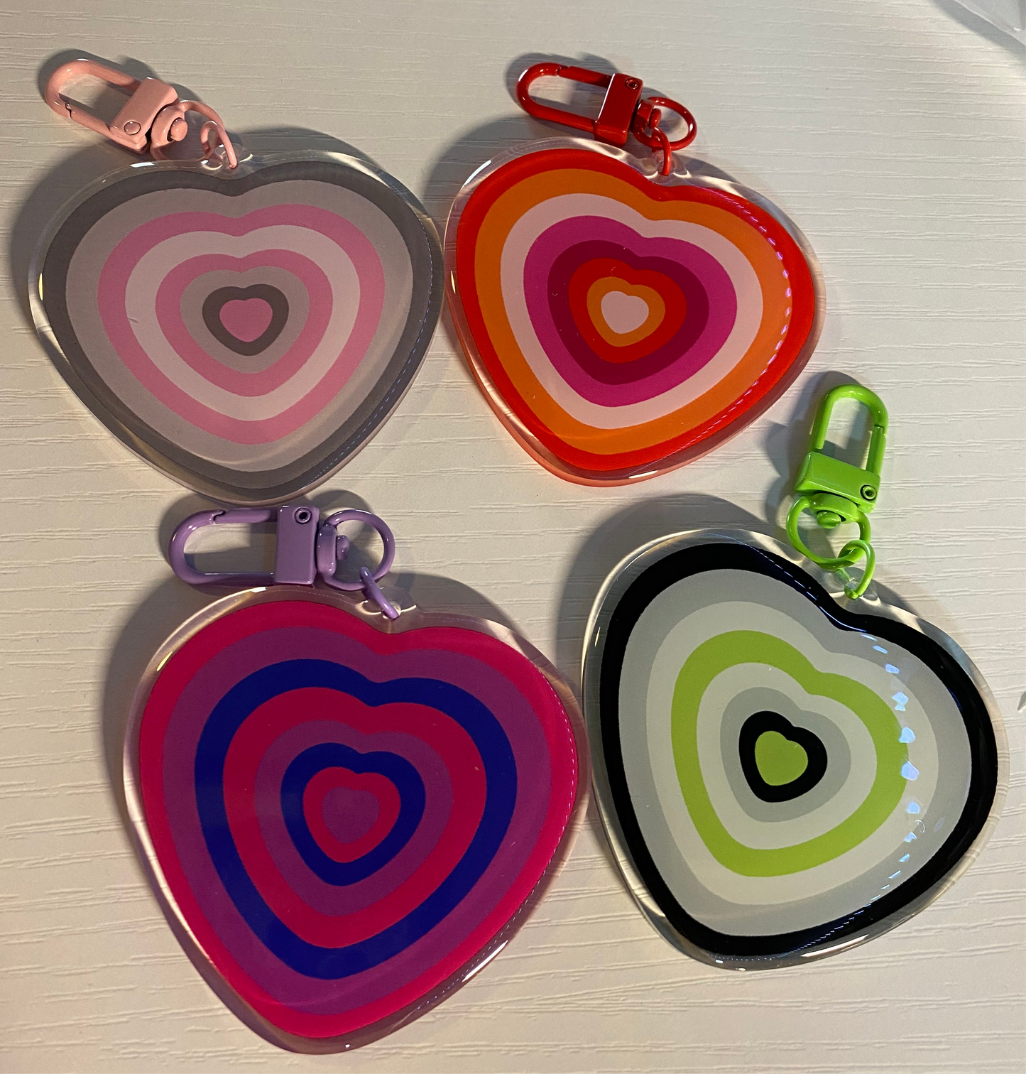 Pride Heart 2.5” Acrylic Keychain ‼️PREORDER‼️