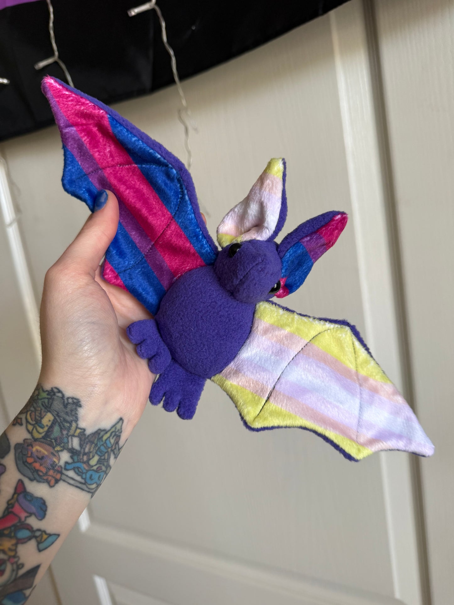 Bisexual Pangender Bat Plush (ready to ship)