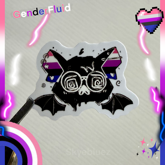 Genderfuild bat 1.5” mini Sticker