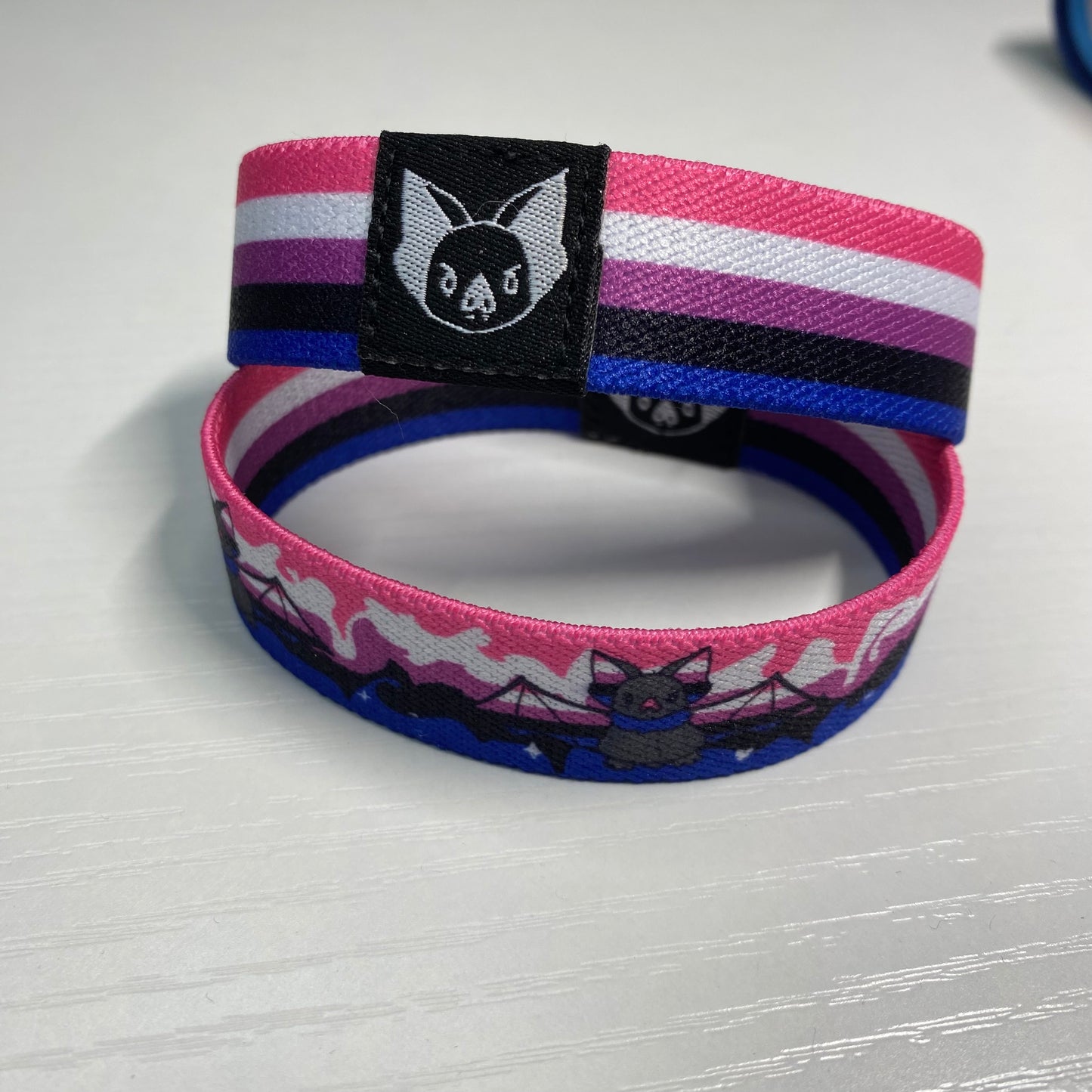 Genderfluid Bat Bracelet - Pride Elastic Wristband