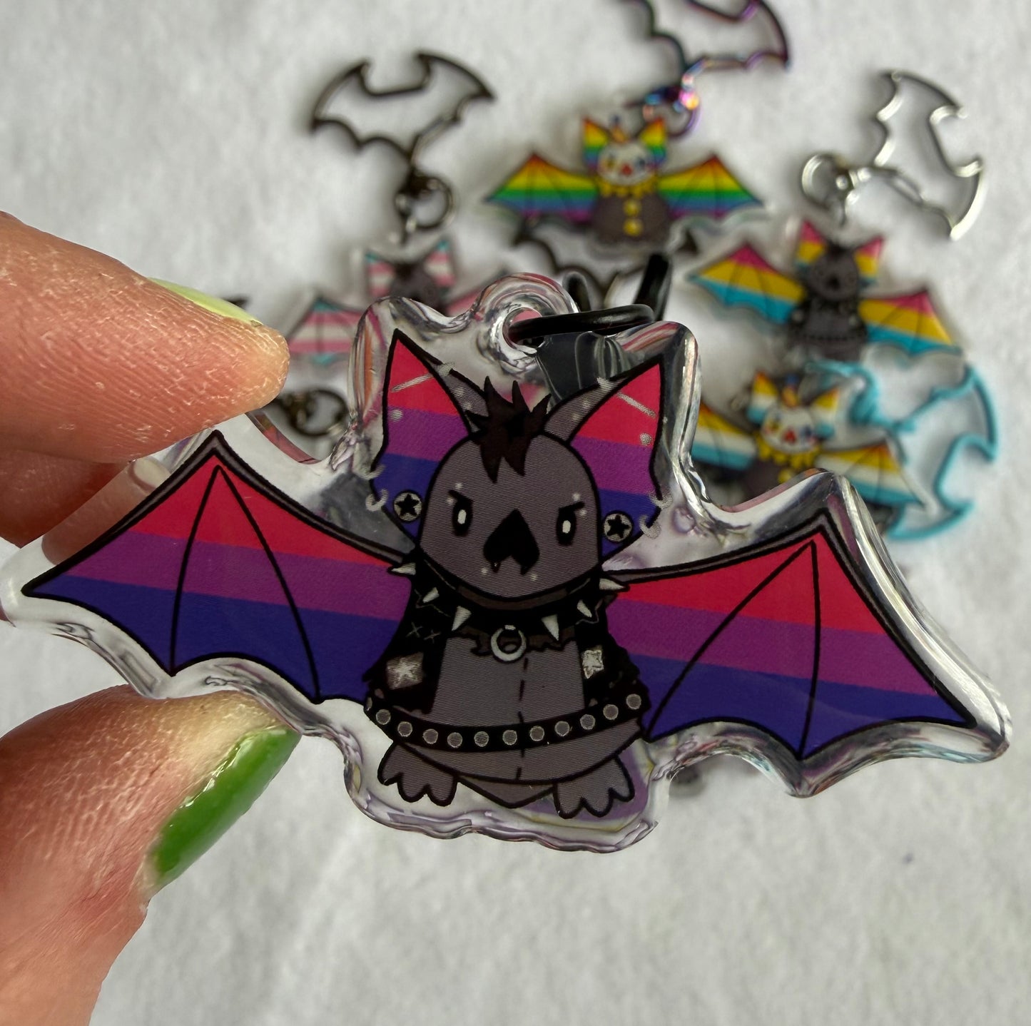 Pride Bat 2.5” Acrylic Keychain