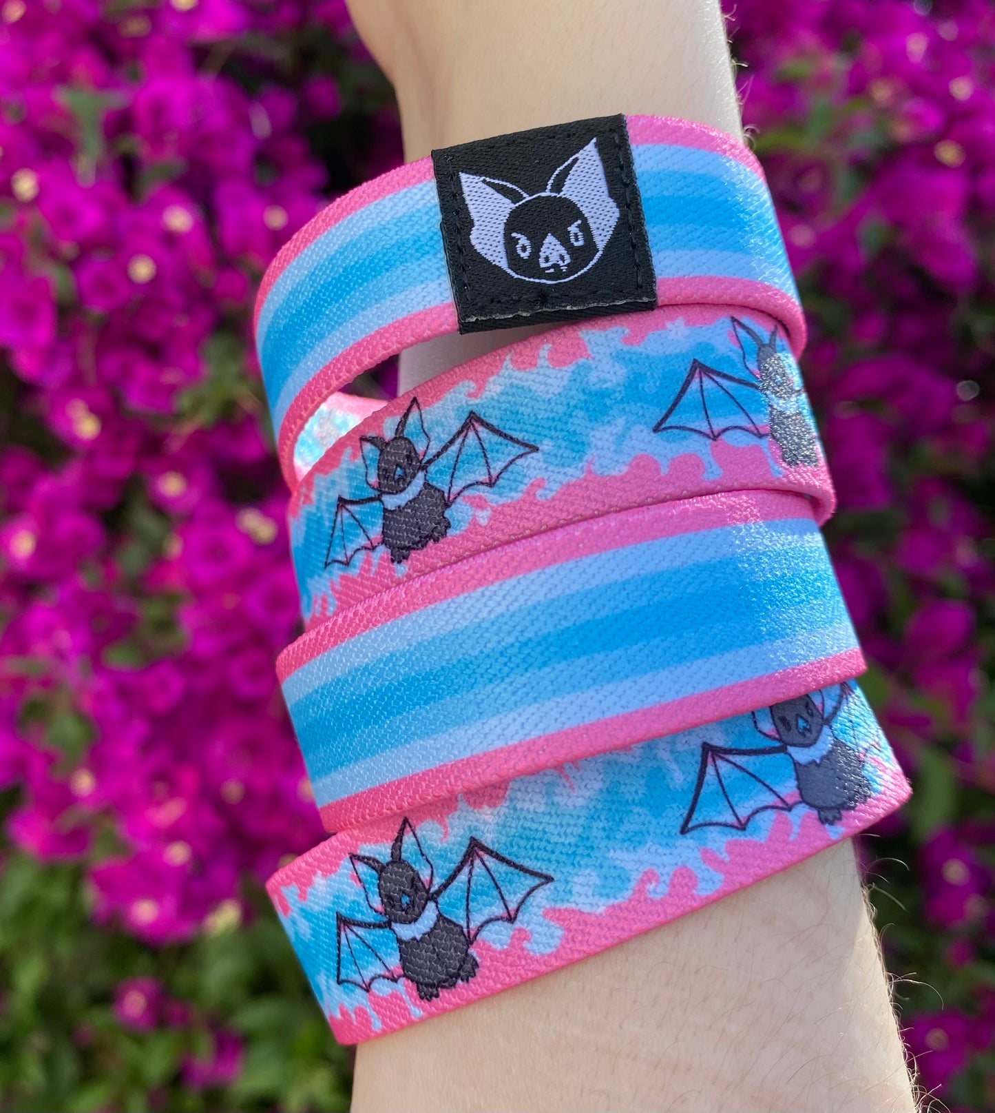 Transmasc Bat Bracelet - Trans Pride Elastic Wristband